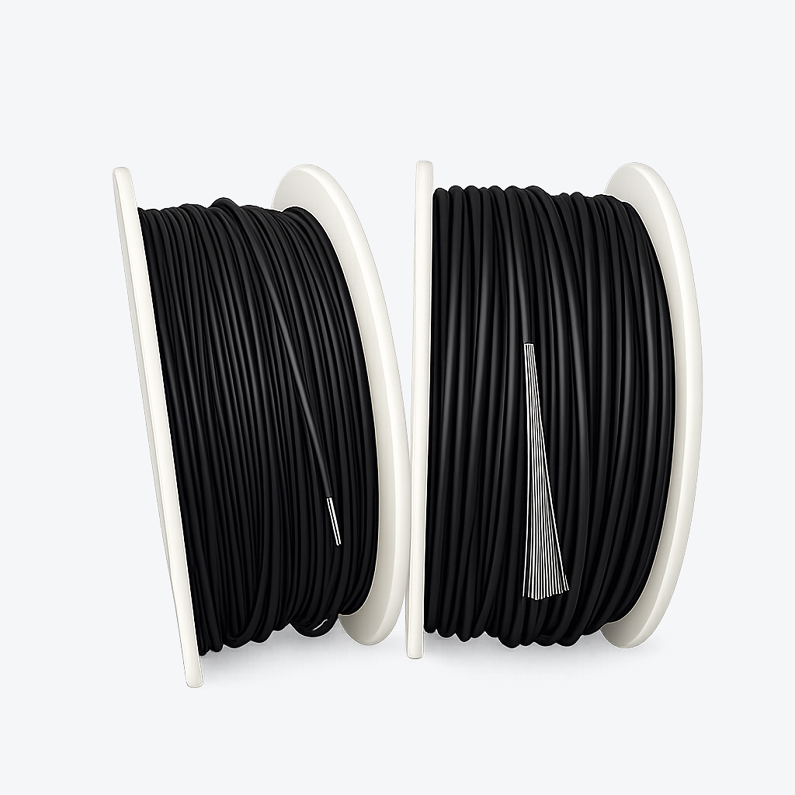 FIBRES OPTIQUES SYNTHÉTIQUES GAINÉE